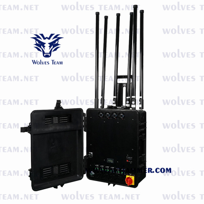 do jammer celular do sinal do telefone celular de 800m multi faixas 10 canais para o VHF 3G 4G 5G da frequência ultraelevada de WiFi