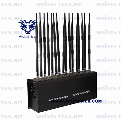 Objetivo continuamente de trabalho ajustável do jammer 24/7 do telefone celular da G/M CDMA 3G 4G 5G WIFI GPS Lojack do jammer do sinal de Celluar