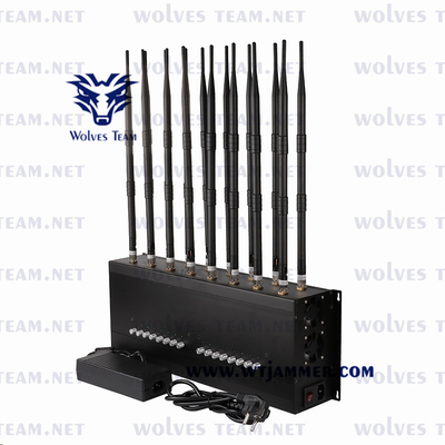 Objetivo continuamente de trabalho ajustável do jammer 24/7 do telefone celular da G/M CDMA 3G 4G 5G WIFI GPS Lojack do jammer do sinal de Celluar