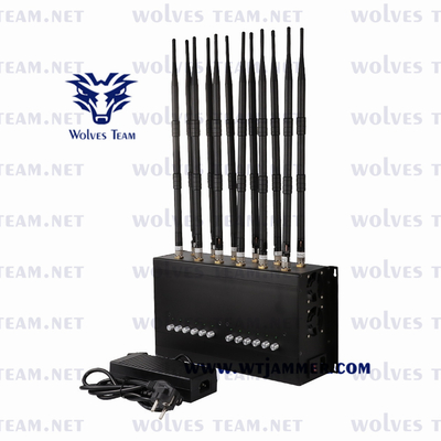 Objetivo continuamente de trabalho ajustável do jammer 24/7 do telefone celular da G/M CDMA 3G 4G 5G WIFI GPS Lojack do jammer do sinal de Celluar