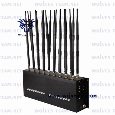 16 faixas completas do jammer do sinal do telefone celular das antenas ajustáveis para GPS WIFI 3G 4G 5G