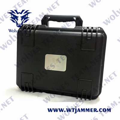 Jammer portátil do sinal 2g/3G/4G/5G da mala de viagem de Lojack GPS WiFi do jammer do sinal da bomba do telefone celular