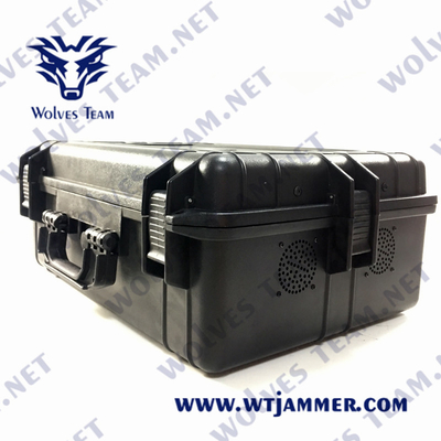 Jammer portátil do sinal 2g/3G/4G/5G da mala de viagem de Lojack GPS WiFi do jammer do sinal da bomba do telefone celular