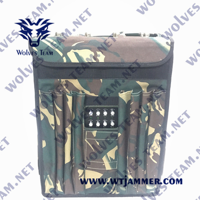 Jammer portátil exterior impermeável do zangão do UAV do sinal do RF GPS WIFI da defesa da proteção do VIP do poder superior