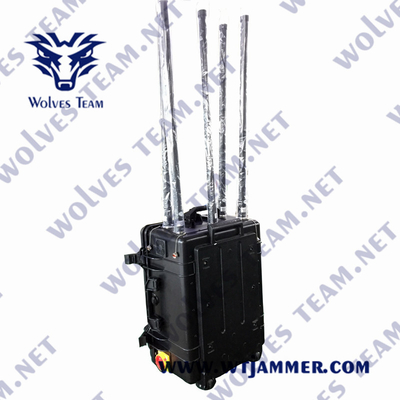 da frequência ultraelevada sem fio portátil celular do bloco Wifi/Bluetooth do sinal do VHF Walky-talky jammer poderoso do sinal do VHF NMT
