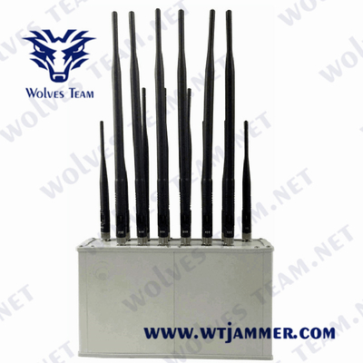 Temp de funcionamento -20℃ do jammer do telefone celular das faixas do Desktop 16 ao jammer do sinal da G/M 3G 4G 5G do jammer do sinal do telefone celular 50℃