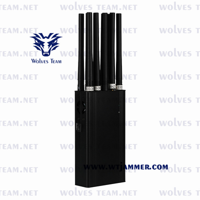 Jammer sem fio do sinal 16 do VHF Handheld da frequência ultraelevada de GPS L1/L2/L5 Lojack WiFi do jammer do sinal da G/M 5G do telefone celular das faixas