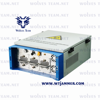 Alojamento da liga de alumínio do jammer 300W do sinal do aparelho de interferência 3G 4G 5G do sinal da pilha da DCS da G/M CDMA PCS