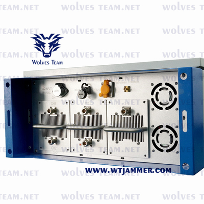 Alojamento da liga de alumínio do jammer 300W do sinal do aparelho de interferência 3G 4G 5G do sinal da pilha da DCS da G/M CDMA PCS