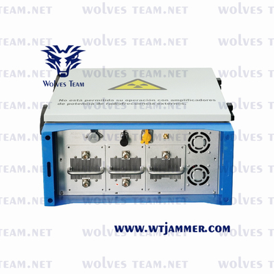 Alojamento da liga de alumínio do jammer 300W do sinal do aparelho de interferência 3G 4G 5G do sinal da pilha da DCS da G/M CDMA PCS