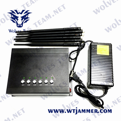 6 faixas ajustáveis todo o sinal G/M personalizada jammer PCS 3G 4G do telefone celular