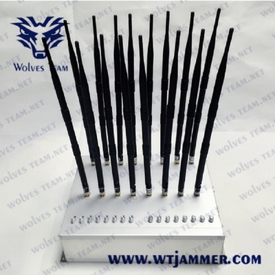 Poder superior ajustável toda a frequência ultraelevada GPS 3G 4G 5G do VHF do jammer 42W WIFI do sinal do telefone celular