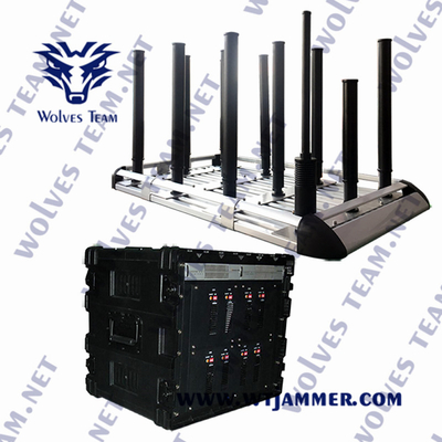 Jammer até 2000M do zangão de WIFI GPS do veículo do poder superior 350W anti