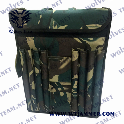 Mochila poderosa Jammer de celular portátil UHF VHF GSM 3G DCS 4G 5G Cobertura de interferência de sinal 100m