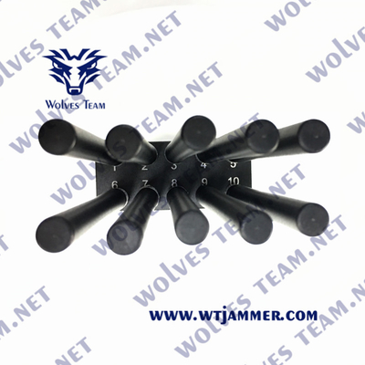 Jammer Handheld até 20M For Cell Phone do sinal da G/M de 10 faixas