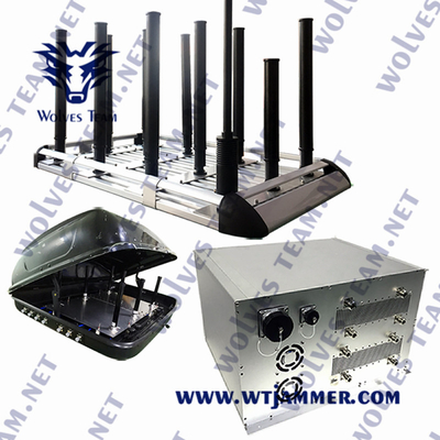 Trem impermeável 20MHz ao poder do jammer 1300W RF do sinal do carro 6000MHz