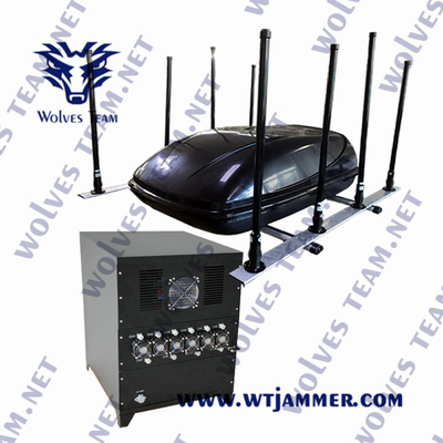veículo 350W que segue jammer GPS WIFI2.4G WIFI5.8G até 2000M do dispositivo