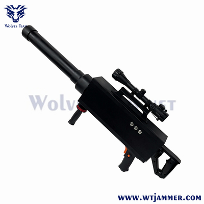 Tipo de bloqueio Handheld jammer da arma da defesa da segurança de 4000m GPS anti do zangão