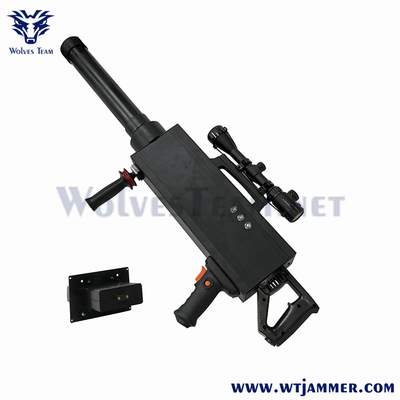 Tipo de bloqueio Handheld jammer da arma da defesa da segurança de 4000m GPS anti do zangão