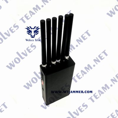 Uma comunicação sem fio do sinal Handheld do jammer de Wifi de 6 antenas