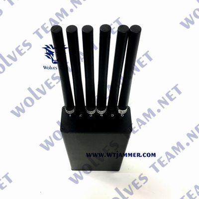 Uma comunicação sem fio do sinal Handheld do jammer de Wifi de 6 antenas