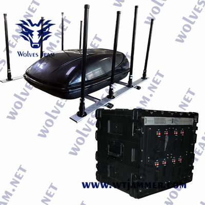 Anti jammer sem fio militar explosivo 20-6000MHz do sinal 1000 medidores para a bomba IED