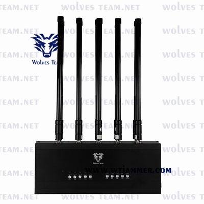 100 Meter Desktop Jammer de sinal de telefone celular Para GSM PCS DCS CDMA 3G 4G 5G sinal