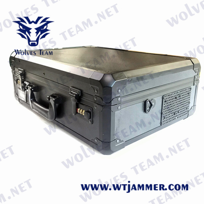 Maleta portavel anti UAV Drone Jammer WIFI2.4G/5.8G GPS 315MHz Jammer de sinal 4000 metros