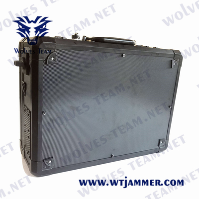 Maleta portavel anti UAV Drone Jammer WIFI2.4G/5.8G GPS 315MHz Jammer de sinal 4000 metros