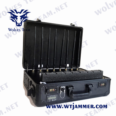 Maleta portavel anti UAV Drone Jammer WIFI2.4G/5.8G GPS 315MHz Jammer de sinal 4000 metros