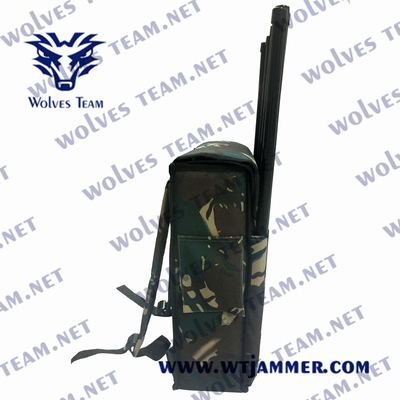 2000 metros de longa distância Blocker Mochila 6 Bandas Drone Jammer