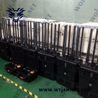 Jammer móvel portátil do sinal da G/M 3G 4G 5G dos canais do poder superior 120W 8