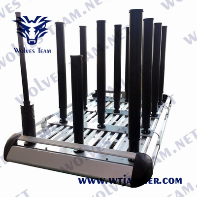 IED Bomba 22 bandas de alta potência GSM 5G UHF VHF RF Jammer de sinal montado no carro