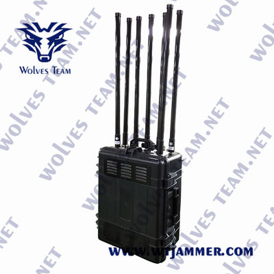 comprar Alto poder militar portátil impermeável RC 433 anti-UAV Drone Jammer até 4000 metros online manufacture