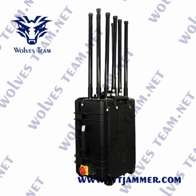 Alto poder militar portátil impermeável RC 433 anti-UAV Drone Jammer até 4000 metros