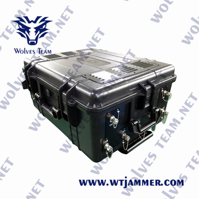 100 Watt Portátil 4 Bandas Drone Jammer de sinal IP65 impermeável GPSL1 WIFI2.4G WIFI5.8G Jammer de sinal