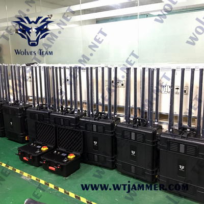 100 Watt Portátil 4 Bandas Drone Jammer de sinal IP65 impermeável GPSL1 WIFI2.4G WIFI5.8G Jammer de sinal