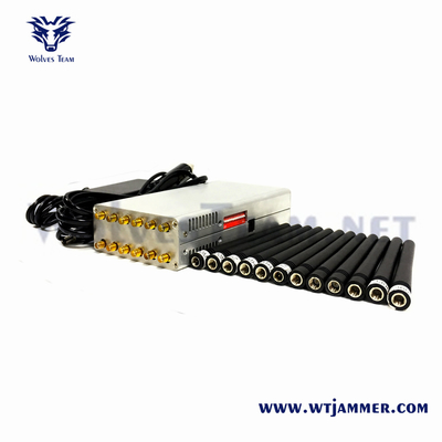 14 antenas portáteis Jamme de sinal vendas de fábrica para 3G 4G 5G Wi-Fi UHF VHF GPS Lojack sinal de telefone celular jammer