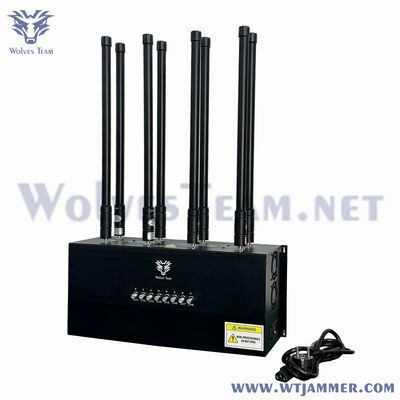 comprar Dispositivo de Bloqueio de Sinal de Mesa de 20W e 8 Canais, Bloqueador Sem Fio de Alta Potência para Locais Confidenciais Fabricação em linha