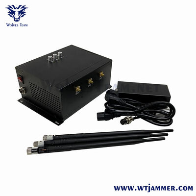 comprar Interruptor de sinal de 3 canais ajustável de alta potência com antenas omnidirecionais para bloqueio de drones e GPS Fabricação em linha