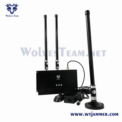 comprar 3 antenas, bloqueador de sinal anti-drone de alta potência, bloqueador de drones 2.4G/5.8G ajustável por 3 canais Fabricação em linha