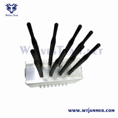 comprar Silver Style 8 Antenas Interruptor de sinal de potência ajustável Multi Band WiFi GPS 5G Drone Blocker Fabricação em linha