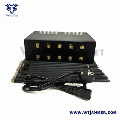 comprar Jammer ajustável do sinal de potência das antenas pretas do estilo 10 | Bloquear 2G/3G/4G/5G, WiFi, GPS e Drone Fabricação em linha