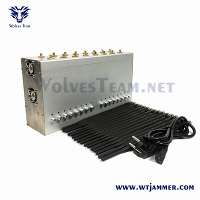comprar Silver Style 16 Antenas Jammers de Potência Ajustável Full Band 2G 3G 4G 5G WiFi GPS Drone Blocker Fabricação em linha