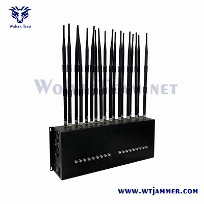 comprar Silver Style 16 Channel Industrial Signal Jammer Controle de botão independente Bloqueador de sinal sem fio Fabricação em linha