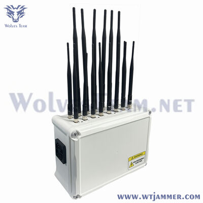 comprar 12 canais IP65 resistente à água interferência de sinal Full Band 2G 3G 4G 5G WiFi GPS Anti-drone RF Bloqueador de sinal Fabricação em linha