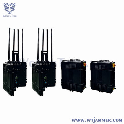comprar Caixa de carrinho 300-600W Anti-UAV Jammer 2.4G 5.8G GPS WiFi Drone Interferência de sinal Fabricação em linha