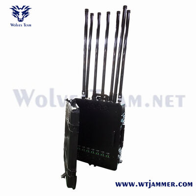 comprar Trolley Case 6 Antenas All-Band Jammer para 2G / 3G / 4G / 5G, GPS, WiFi & UAV Fabricação em linha