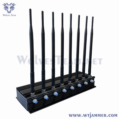 comprar 8 canais, bloqueador de sinal de energia ajustável, bloqueador de rádio RF portátil para computador para Wi-Fi, GPS, telefone celular anti-espionagem Fabricação em linha