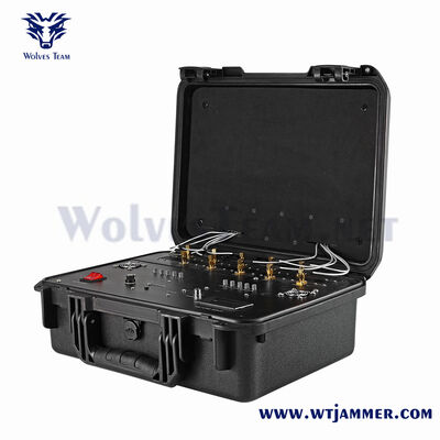 comprar Jammer portátil do sinal do poder superior de 10 canais, bloqueador áspero do RF do caso duro para anti-espionagem & anti-drone Fabricação em linha